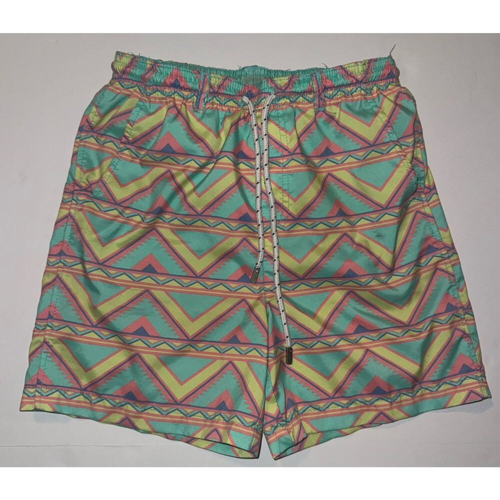 Southern Marsh Swim Trunks Youth M Boys Geo Print Mesh Lined Shorts